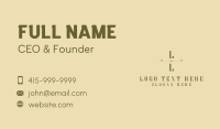 Vintage Expensive Lettermark Business Card Design