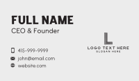 Abstract Lines Letter L Business Card