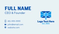 Blue Search Camera Business Card