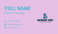 Retro Quirky Letter L Business Card Image Preview