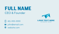 Paper Plane Aviation Business Card