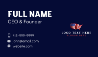 American Map Flag Business Card Design