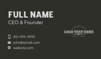 Western Apparel Wordmark Business Card