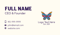 Colorful Butterfly Kite Business Card