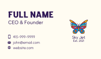 Colorful Butterfly Kite Business Card Design