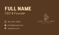 French Press Coffee  Business Card Design