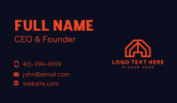 Orange Geometric Letter A Business Card Design