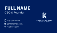 Airline Hawk Letter K Business Card Design