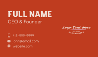 Funky Retro Wordmark  Business Card