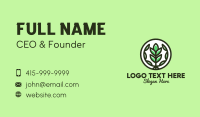 Organic Farming Emblem Business Card Design