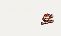 Ping Pong Fox League Business Card Image Preview