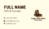 Leather Boots Footwear Business Card Design