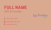 Retro Graffiti Wordmark Business Card