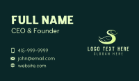 Leaf Swan Letter S Business Card Design