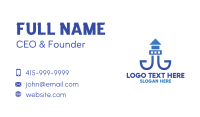 Blue Lighthouse Tower Business Card