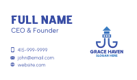 Blue Lighthouse Tower Business Card