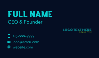 Retro Neon Wordmark Business Card Design