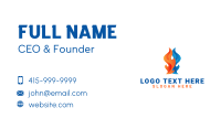 Flaming Fire Thermal Business Card
