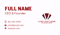 Ruby Gem Letter V Business Card