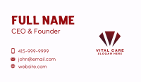 Ruby Gem Letter V Business Card Image Preview