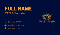 Crown Wing Shield Business Card