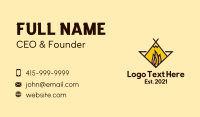 Fire Camping Adventure Business Card