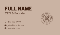 Logging Chainsaw Badge Business Card Design