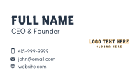 Varsity Team Sports Wordmark Business Card Design
