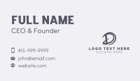 Logistics Delivery Courier Letter D Business Card