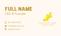 Simple Yellow Rain Boots Business Card