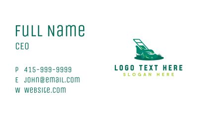 Lawn Grass Mowing Business Card