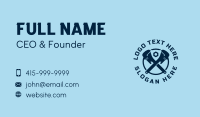 Wrench Handyman Plumber Badge Business Card Design