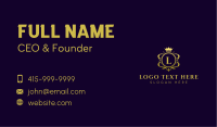 Royal Ornate Crown Lettermark Business Card