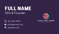 Modern Wave Circle Business Card Design