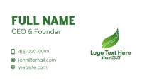 Natural Chiropractor Leaf  Business Card Design