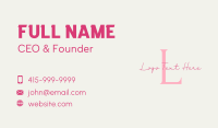 Elegant Feminine Lettermark Business Card Design