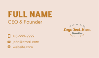 Retro Quirky Wordmark Business Card