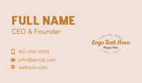 Retro Quirky Wordmark Business Card Design