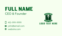 Green Industrial Machine Business Card Design