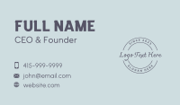 Stylish Business Round Wordmark Business Card