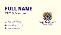 Colorful Flower Decoration Business Card Design