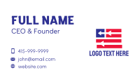 Patriotic Arrow Flag Business Card