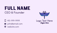 Purple Butterfly Needle Business Card