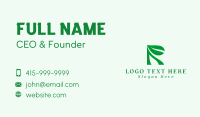 Organic Gardening Letter R  Business Card