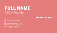 Cute Children Wordmark  Business Card