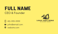 Excavator Digging Equipment Business Card Design