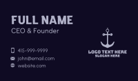 Anchor Diamond Ring Business Card Design