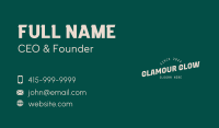 Modern Playful Wordmark Business Card