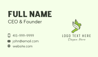 Flying Leaf Bird Business Card Design