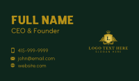 Royal Ornate Shield Wings Business Card